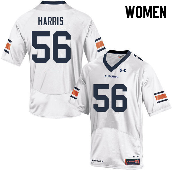Women #56 E.J. Harris Auburn Tigers College Football Jerseys Sale-White